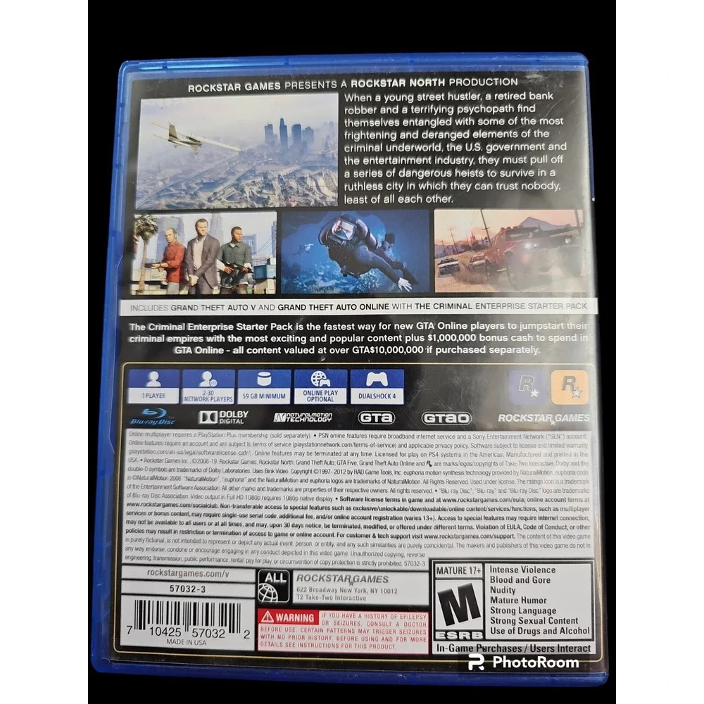 Grand Theft Auto V Premium Online Edition - Sony‎ PlayStation 4
